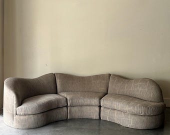 1980s Postmodern Curved Sculptural Sectional