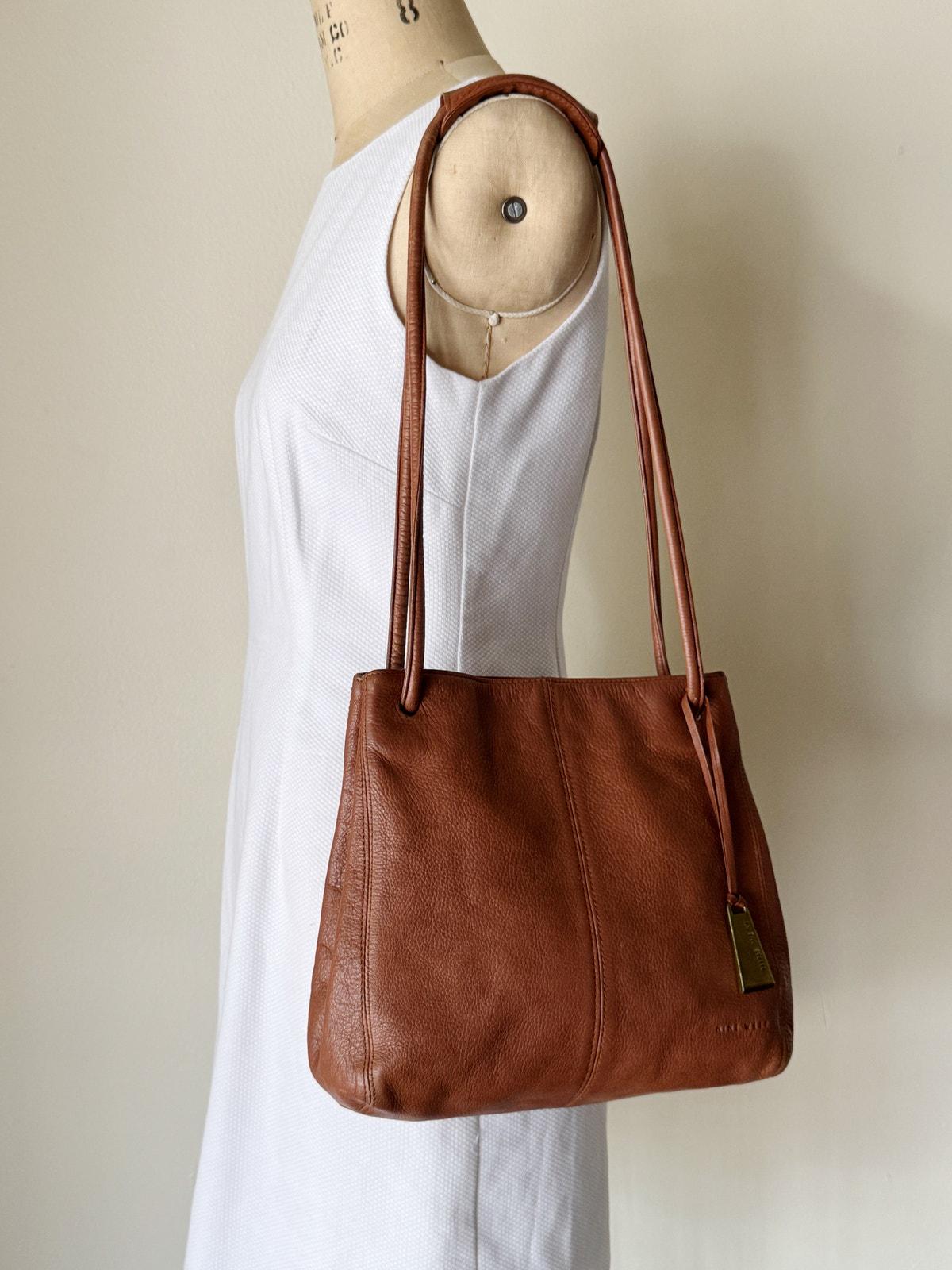 ※希少90s Vintage Brown Leather ShoulderBag Vintage 1990s Nine West Brown Leather Shoulder Bag - Etsy