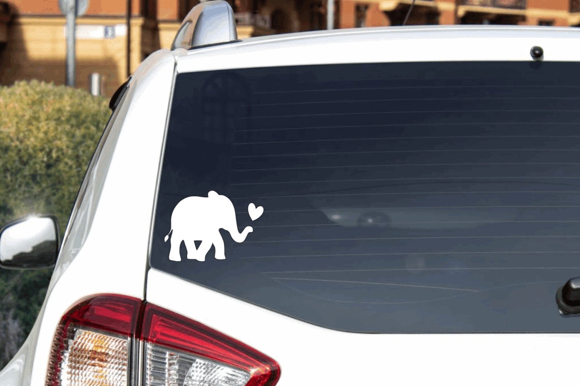 Elephant Car Decal Nature Elephant Car Decal Elephant and Etsy