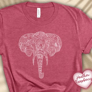 Elephant Mandela Elephant Shirt Gift for Elephant Lover Gift Elephant Shirt Women Save the Elephants Zoo Animal Shirt Bohemian Elephant