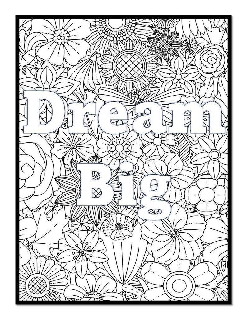 98 Motivational Coloring Pages Pdf Coloring Book Digital - Etsy