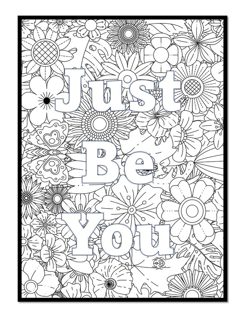 98 Motivational Coloring Pages Pdf Coloring Book Digital - Etsy