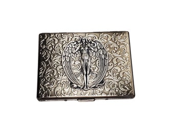 アンティーク日本製スターリングシルバー シガレットケース 96 グラム