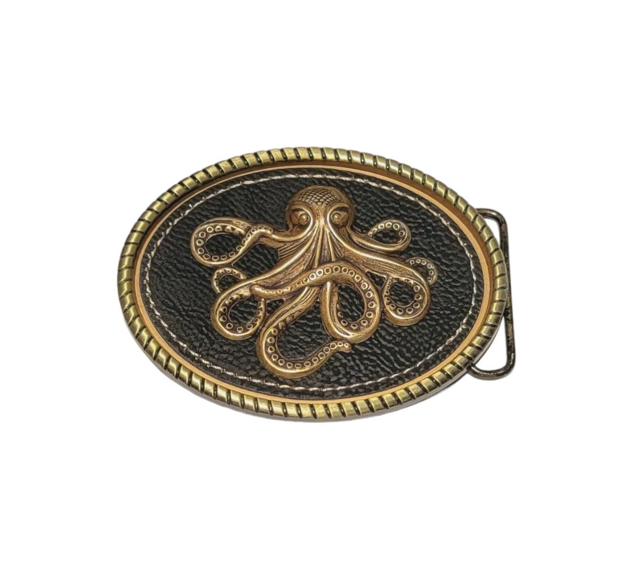 Handmade Bronze Octopus Belt Buckle