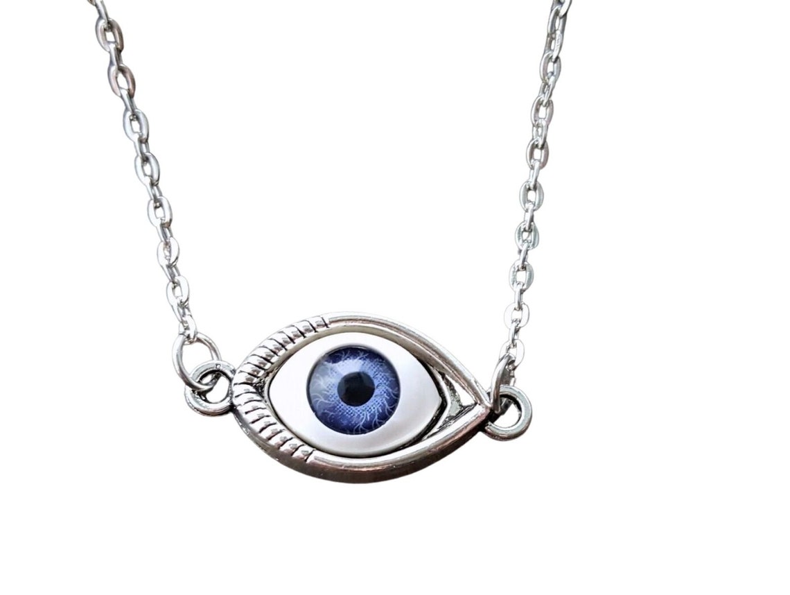 Handmade Silver Eyeball Necklace Etsy UK