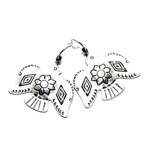 Handmade Oxidized Silver Southwest Thunderbird Earrings