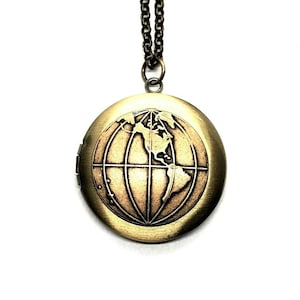 Handmade Globe Locket Necklace