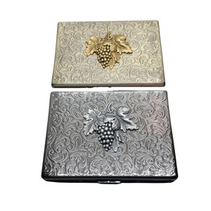 Handmade Embossed Grape Cluster Cigarette Case