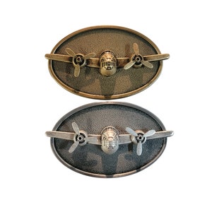 Handmade Brass Airplane Aviation Belt Buckle
