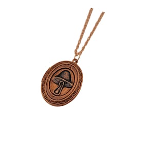 Handmade Antique Copper Mushroom Locket Necklace