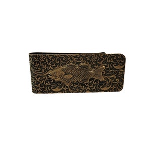 Handmade Oxidized Brass Fish Money Clip