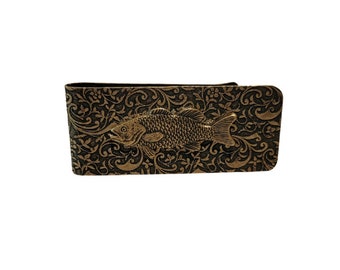 Handmade Oxidized Brass Fish Money Clip