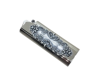 Handmade Silver Victorian Cigarette Lighter Cover