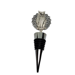 Handmade Oxidized Silver Owl Wine Bottle Stopper
