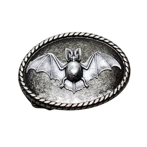 Handmade Antique Silver Bat Belt Buckle