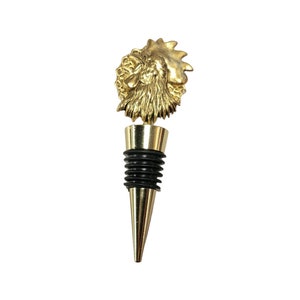 Handmade Golden Rooster Wine Bottle Stopper
