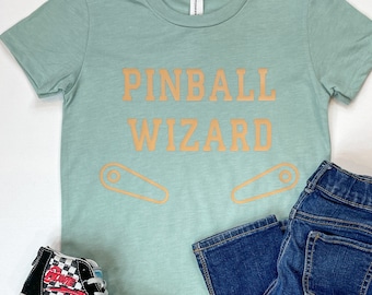 Pinball Wizard Kids Graphic T-Shirt, The Who Kids Band Tee, Unique Kids Birthday Gift, Retro Band Shirt