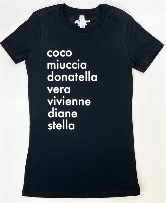 Fashion Femme Fatale Women's T-Shirt | Female Fashion Designers Women's T-Shirt | Women's Designer Inspired Tee | Unique Gift for Her