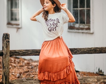 Brown Eyed Girl Kids T-Shirt | Girls Graphic Tee | Van Morrison Brown Eyed Girl Lyrics Kids T-Shirt