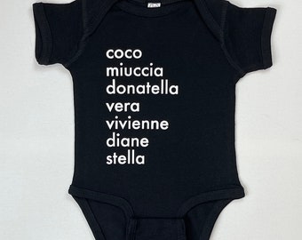 Mini Fashionista Baby Girl Onesie Fashion Designer Onesie | Cute Gifts for Girls | Baby's 1st Birthday Outfit | Mommy and Me Shirt