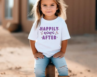 Happily Ever After Girls Toddler and Kids T-Shirt |  Disney World Princess Shirt  |  Girls Fairytale Tee