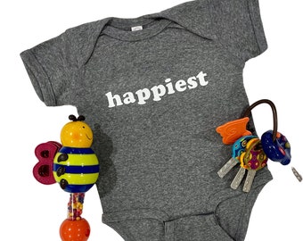 Happiest Baby Onesie | Cute Baby Clothes | Unique Baby Gift | Happy Baby Onesie | Baby Boy Bodysuit | Baby Girl Onesie | Infant Clothes