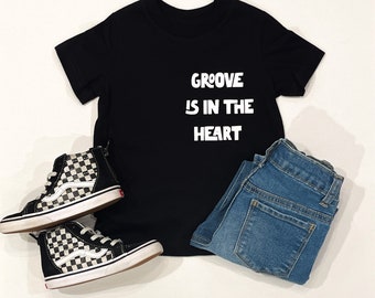 Groef is in het hart peuter t-shirt | Kinder-T-shirt | Trendy kinderoverhemd | Trendy peutershirt | Grafisch T-shirt voor kinderen | Grafisch T-shirt voor peuters