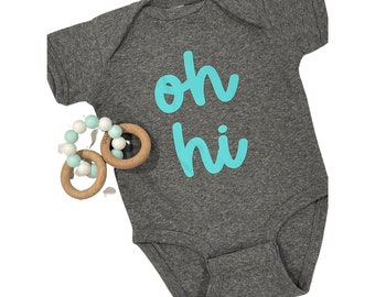 Oh Hi Baby Onesie | Cute Baby Bodysuit | Coming Home Outfit | Baby Gift | Hello Baby Onesie | Unisex Baby Onesie | Baby Boy Bodysuit