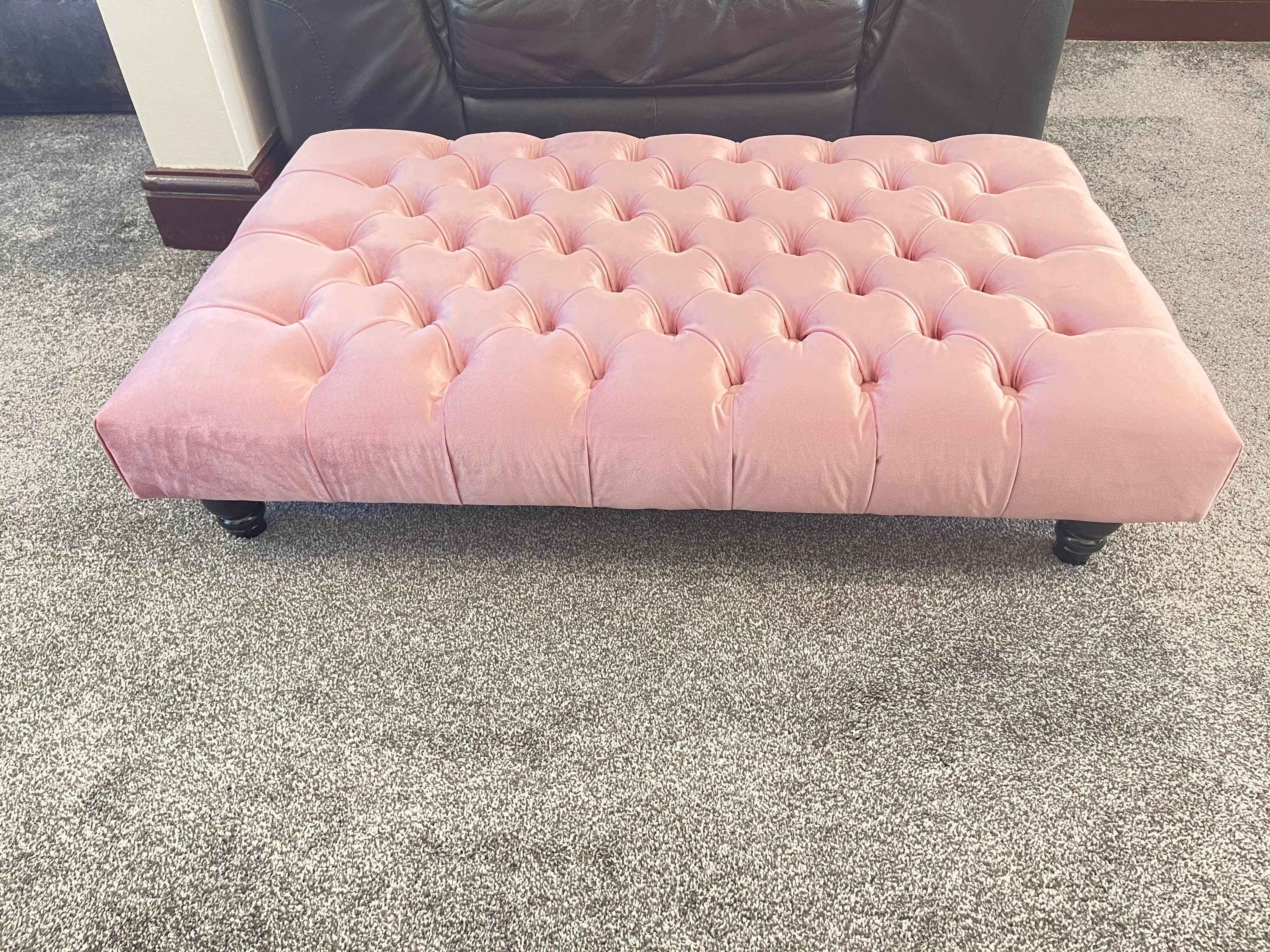 Handmade Chesterfield Footstool Coffee Table in Plush/soft Etsy UK