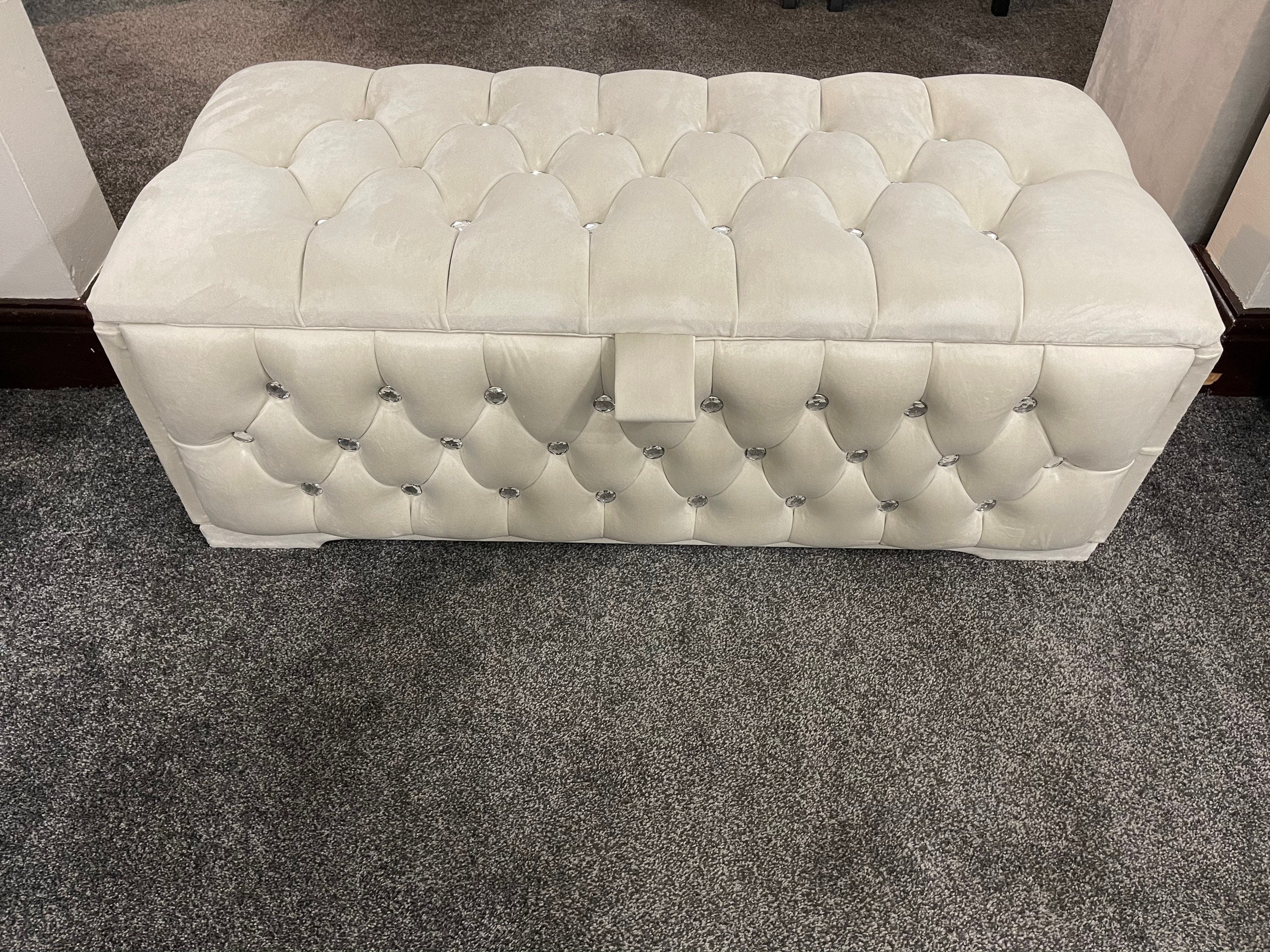 Large Fully Upholstered Storage Ottoman Blanket Toy Box Etsy UK