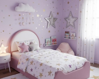 Handmade Rosie Arch Plush Velvet Kids Bed Frame: Modern Ottoman Storage, Rounded Headboard