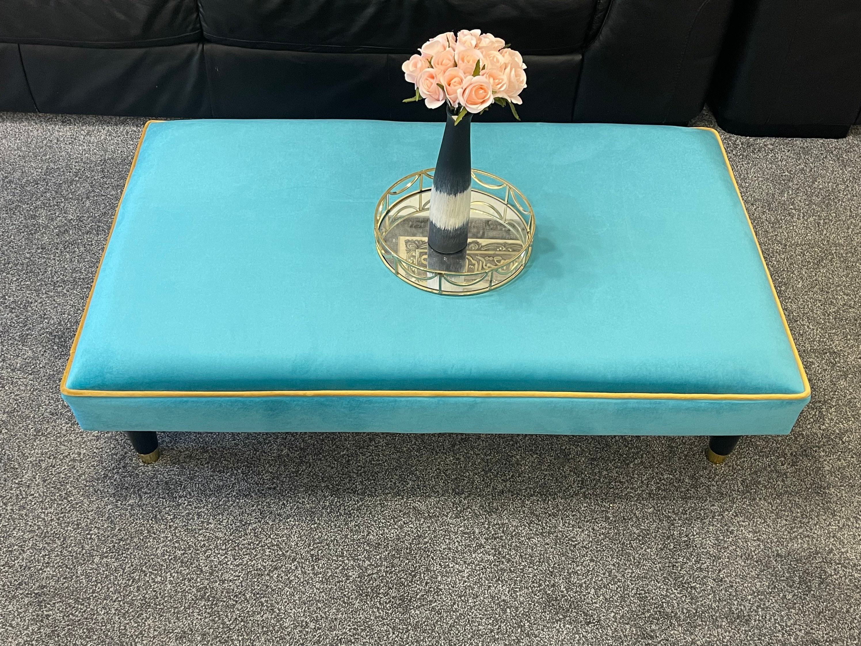 Handmade Flat Top Footstool Coffee Table Footrest Puffy in Etsy UK