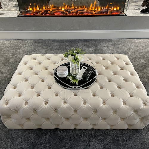 Handmade Chesterfield Footstool Coffee Table in Plush/soft Etsy UK