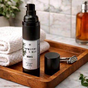 Men’s Bergamot & Oud 3-in 1 Cologne (Aftershave • Beard Treatment • Natural Cologne)