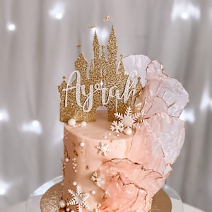 Personalized Disney Princess Castle Cake Topper