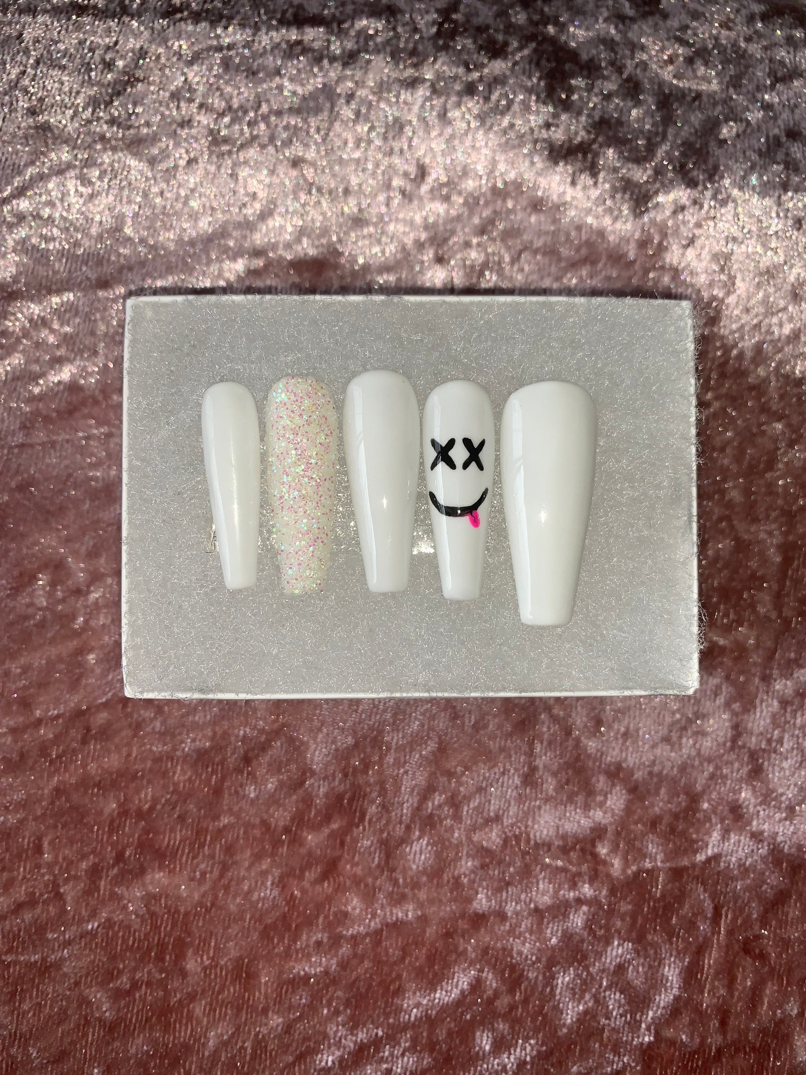 Marshmello Inspo Press on Nails Etsy