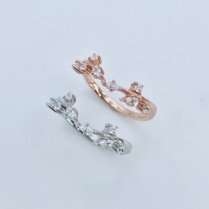 Leafy Vine Stacking Ring, Simple Ring, Statement Ring, Promise Ring, Rings for women, Sterling silver ring, Engagement, Wedding Ring, Gift