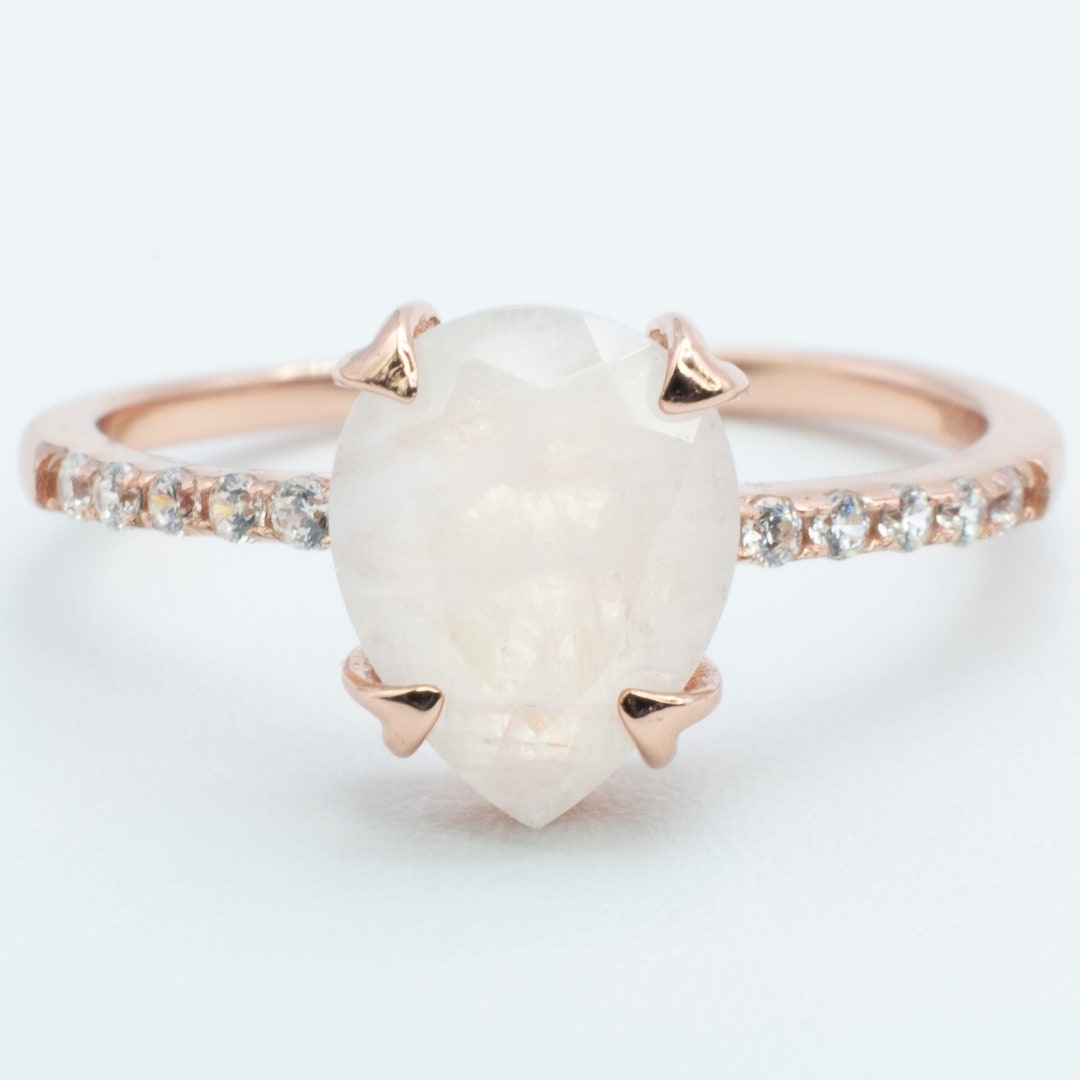 Anello Miracle Moonstone Anello Semplice Anello Moderno Anello