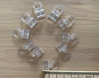 Roman Blind Clear Ring Clips for Rods