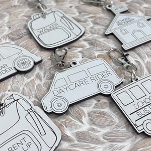 School backpack name tags / car rider tags / name tags / backpack tags / Walker tag / Daycare Bus rider