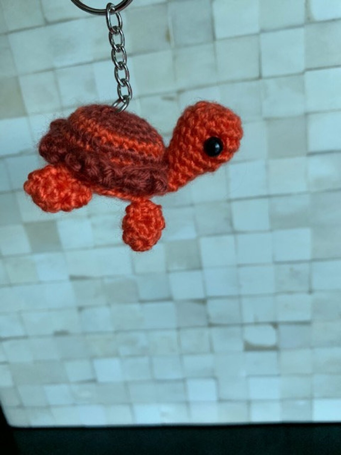 Baby Turtle Crocheted Amigurumi Keychain Etsy