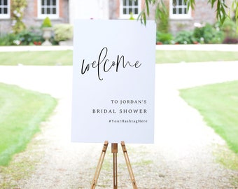 Bridal Shower Welcome Sign | Custom Welcome Sign | Bridal Shower Sign | Custom Event Signage | Left Margin Welcome Bridal Shower