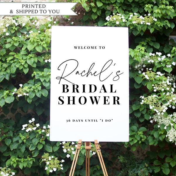 Bridal Shower Welcome Sign | Custom Welcome Sign | Bridal Shower Sign | Days Until I Do | La Lux Bridal Shower Vertical