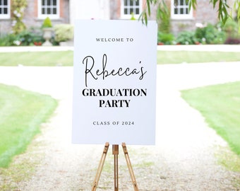 Graduation Party Welcome Sign | Custom Graduation Party Sign | Printed Grad Party Sign | Physical Event sign | Signature Grad Party