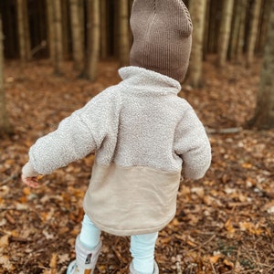 Kinder Pullover mit Teilung und Reißverschluss Hoodie mit Kragen Kuschelig Größenauswahl überzieher Mädchen Junge Gr 74 128 Bild 5