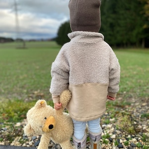 Kinder Pullover mit Teilung und Reißverschluss Hoodie mit Kragen Kuschelig Größenauswahl überzieher Mädchen Junge Gr 74 128 Bild 9