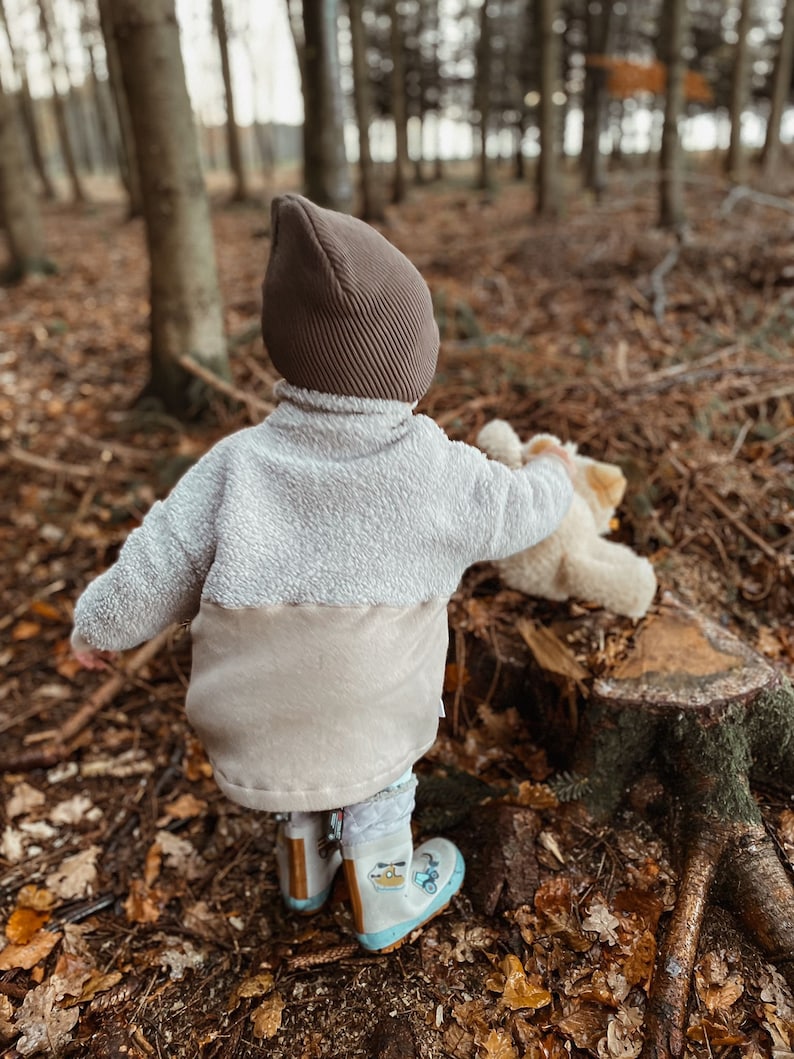 Kinder Pullover mit Teilung und Reißverschluss Hoodie mit Kragen Kuschelig Größenauswahl überzieher Mädchen Junge Gr 74 128 Bild 7