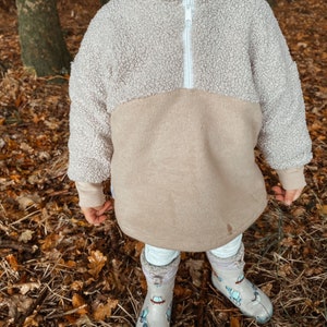 Kinder Pullover mit Teilung und Reißverschluss Hoodie mit Kragen Kuschelig Größenauswahl überzieher Mädchen Junge Gr 74 128 Bild 10