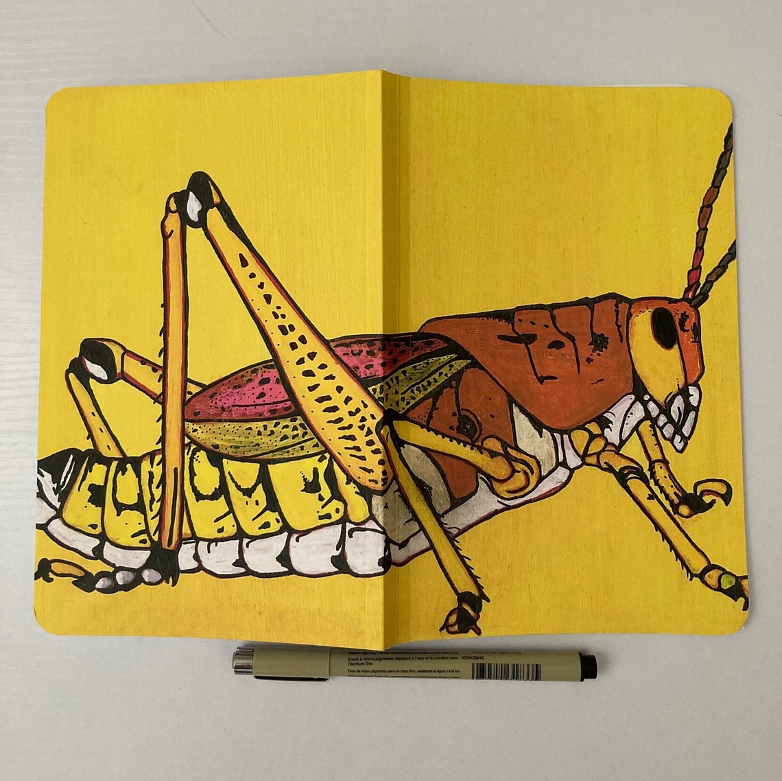 Grasshopper Notebook, Dot Grid Journal, Dot Grid Sketchbook, Gift ...