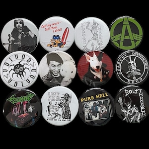 Punk Metal Pop Culture buttons